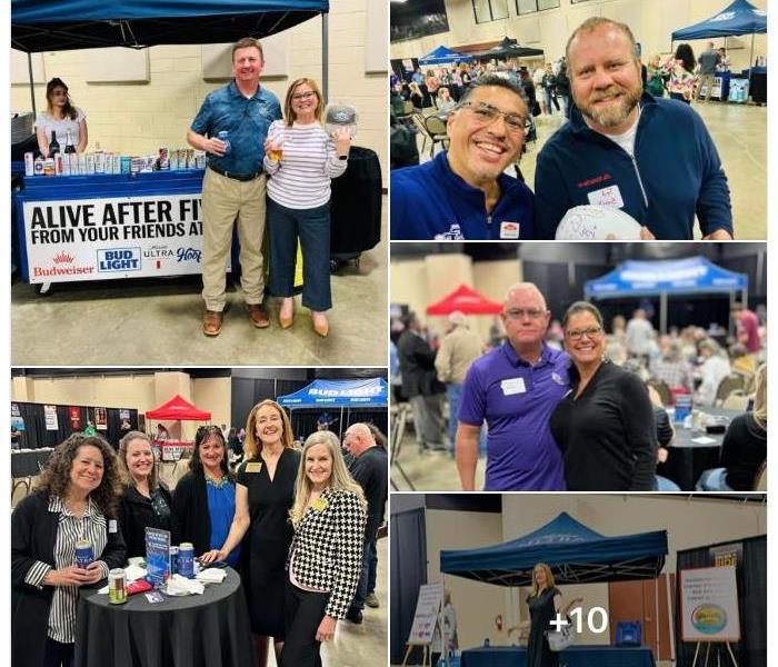 collage of people at a business event