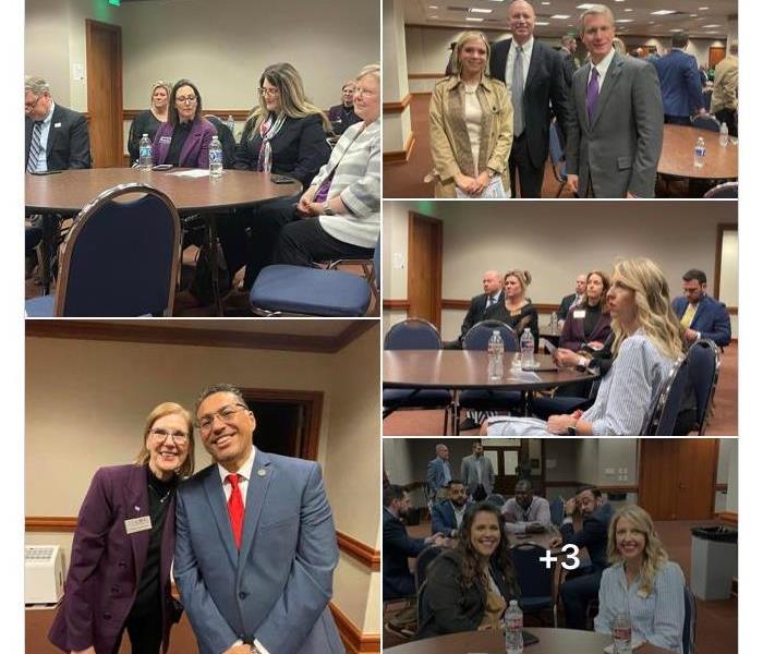 collage of people at a business event