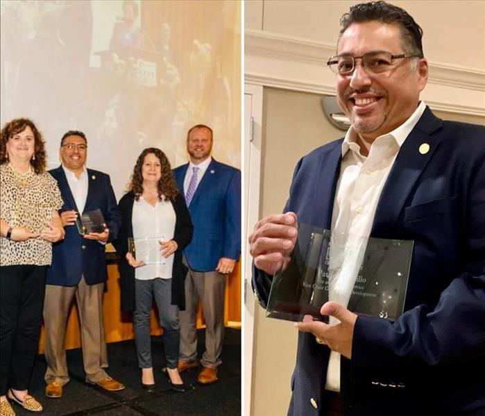 SERVPRO Marketing Manager being recognized for years of service and commitment