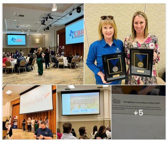 collage of people at a business event