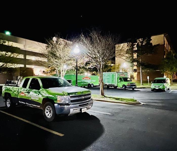 SERVPRO Disaster Recovery Team on site at a university