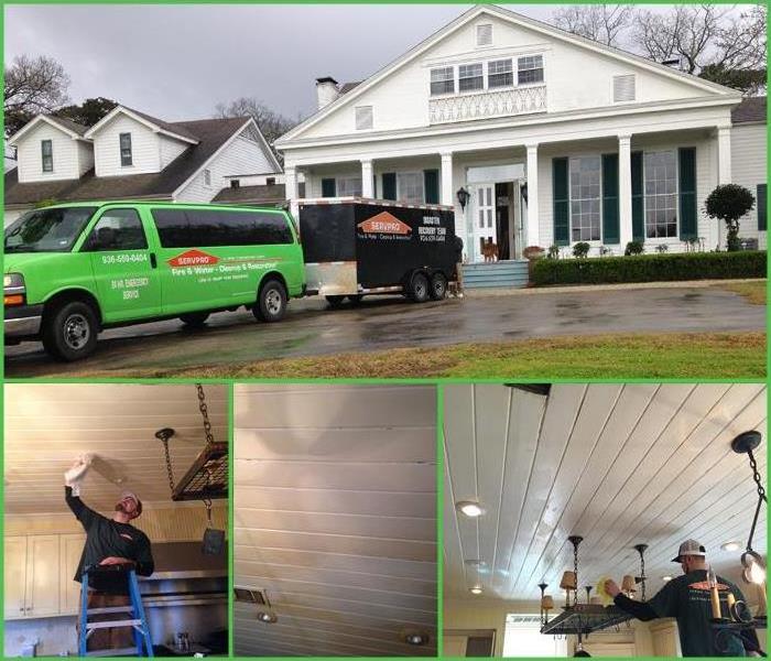 Cleaning house with SERVPRO team