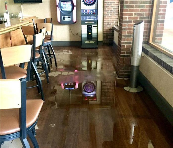 sewage on restaurant floor 
