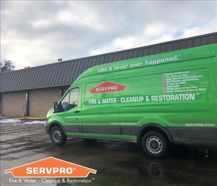 SERVPRO Van in front of business